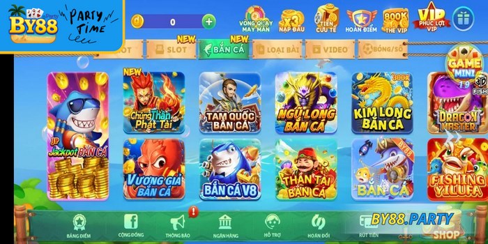 Phòng bắn cá BY88 có đa dạng loài sinh vật